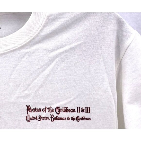 Pirates of the Caribbean T-Shirt S Movie Film Stunt Crew 2 3 Skull Sabers POTC - Picture 4 of 5